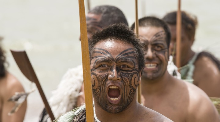 Maori-krijger, oudste volk van Nieuw-Zeeland