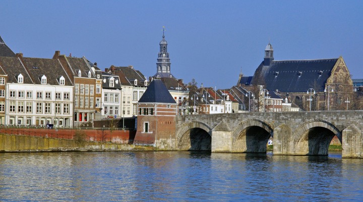 Oude brug en centrum Maastricht, Limburg