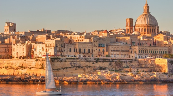 Zonsopgang Valletta, hoofdstad Malta