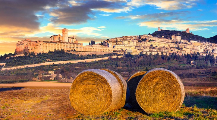 De stad Assisi in Umbrië