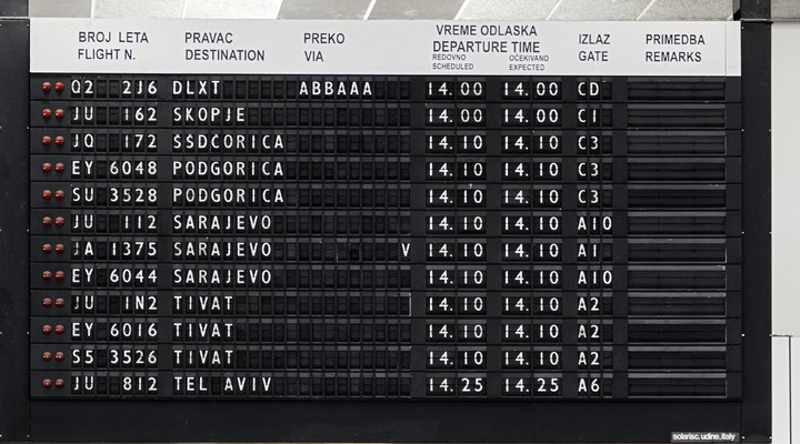 Vluchten vanaf Belgrado Nikola Tesla Airport