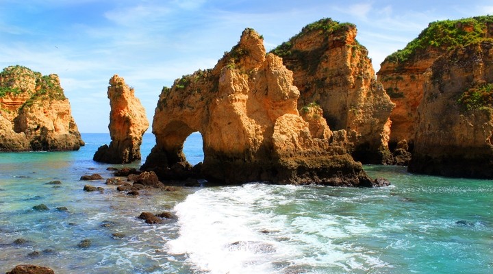 Kliffen in de Algarve, Portugal