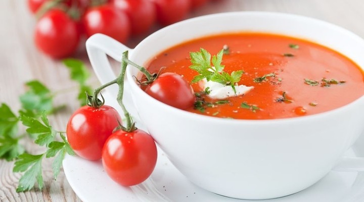 De koude tomatensoep gazpacho