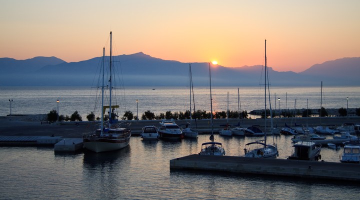 Haven Supetar op het eiland Brac in Kroatië