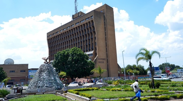 Plein in Lusaka, hoofdstad Zambia