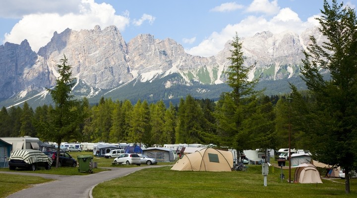 Camping bij de Dolomieten