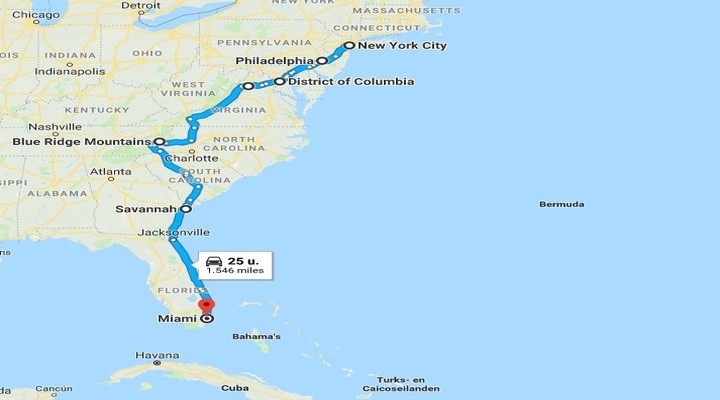 New York Nach Miami Mit Dem Auto www.reisgraag.nl