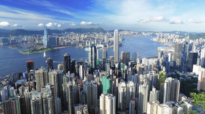 Uitzicht over de stad Hong Kong