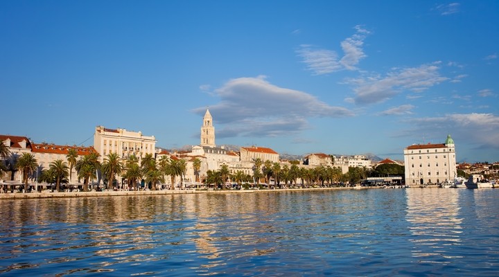 Split aan de Adriatische Zee, Kroatie