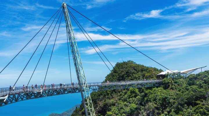 Langkawi Sky bridge over de jungle