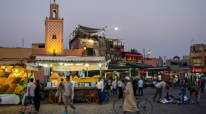 Een plein in Marrakech
