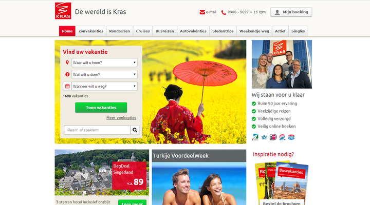 De gewone website van Kras