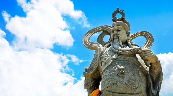 Stenen beeld van Guan Yu