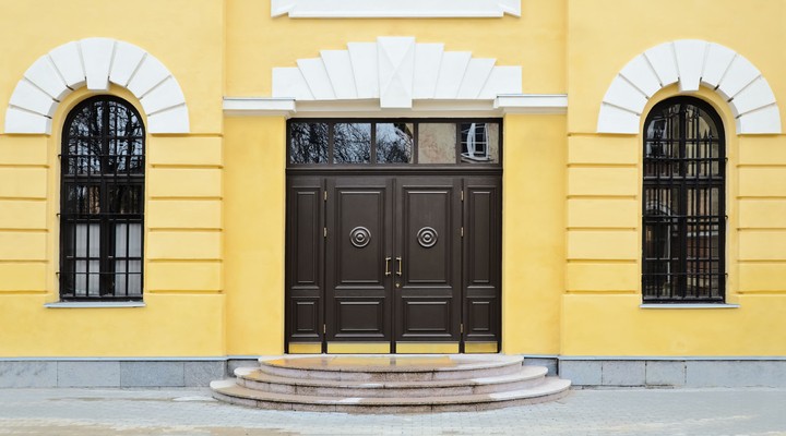 Ingang oud huis, Daugavpils, Letland