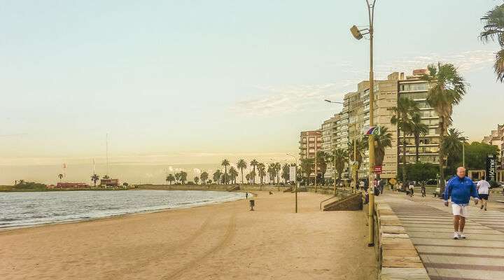 Strand Montevideo, hoofdstad Uruguay