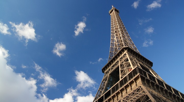De bekende Eiffeltoren in Parijs, Frankrijk