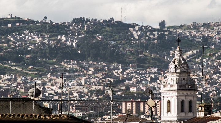 Stadsbeeld van Quito, Ecuador