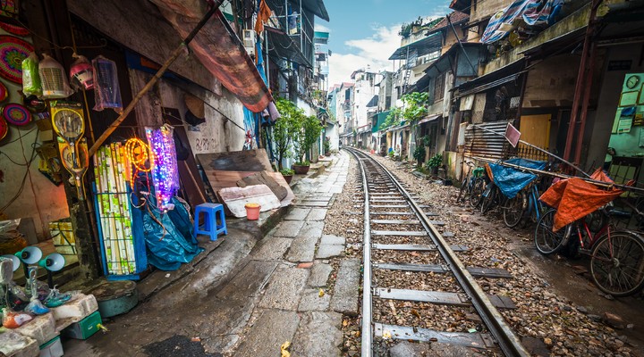 Een straatje in Hanoi