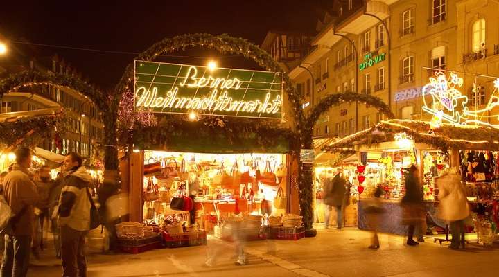 Kerstmis is Bern, hoofdstad van Zwitserland
