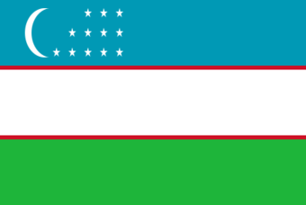 De vlag van Oezbekistan