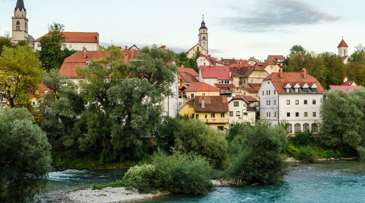 Stadsbeeld Kranj - Slovenië