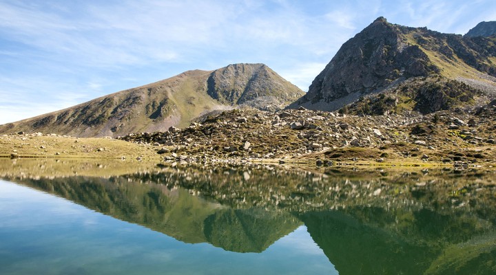 Landschap met meer in Andorra