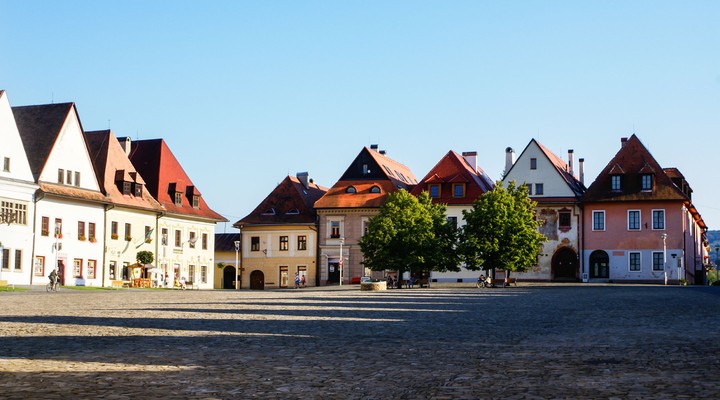 Stadsplein in de Slowaakse stad Bardejov