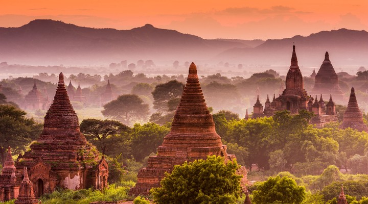 De tempelstad Bagan in Myanmar