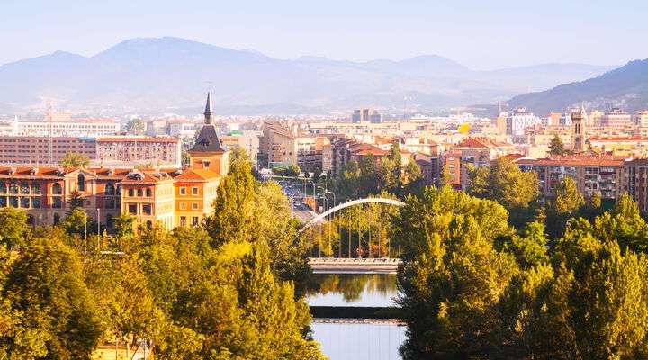 Zonnige dag in Pamplona - Spanje