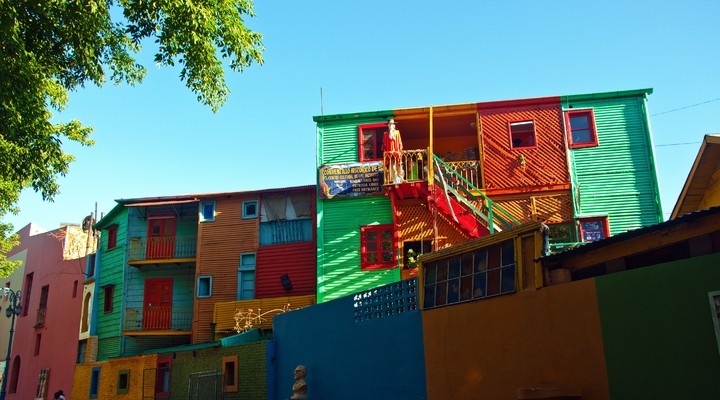 La Boca, gekleurde wijk Buenos Aires, Argentinie