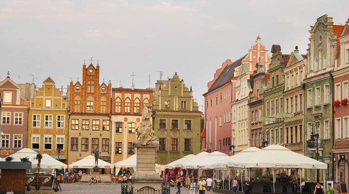 Centrale plein in Poznan, Oude markt, Polen