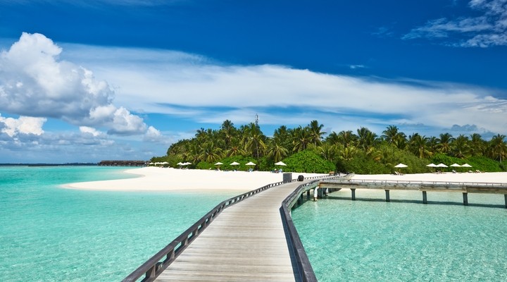Bounty strand op de Malediven