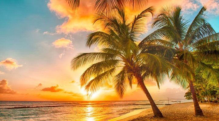 Prachtige zonsondergang op Barbados