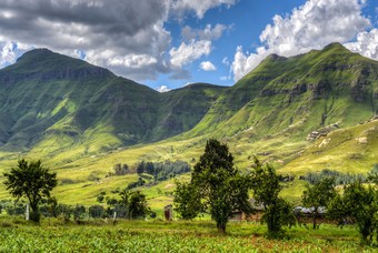 De vlag van Lesotho