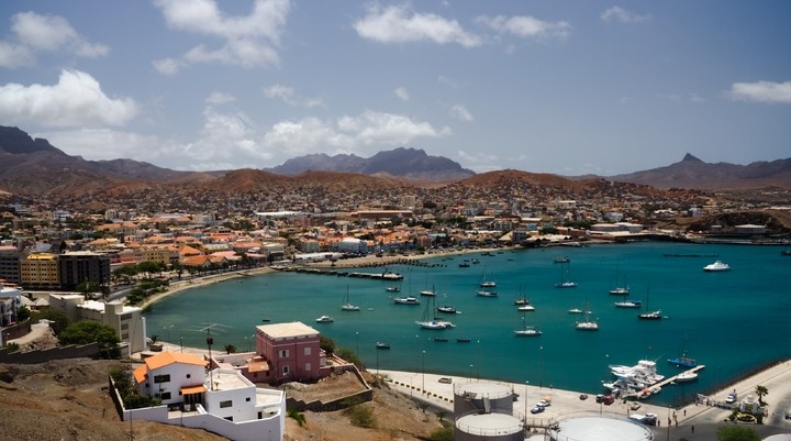 De havenstad Mindelo