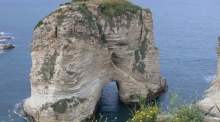 rots, water, Libanon, natuur