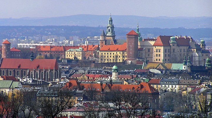 Uitzicht over de Poolse stad Krakau