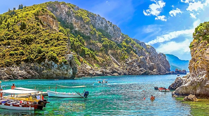 Het Griekse eiland Corfu