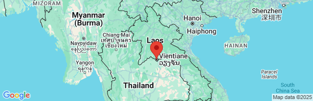 Landkaart Vientiane