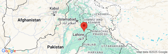 Landkaart Gujranwala