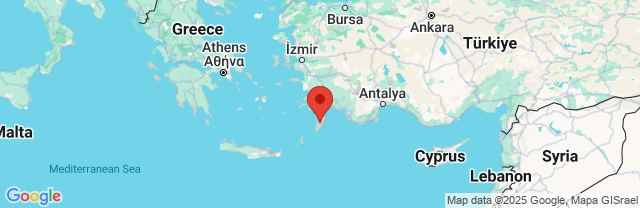 Landkaart Rhodos