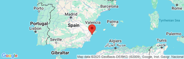 Landkaart Alicante