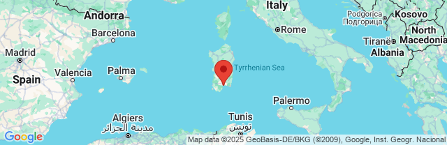 Landkaart Cagliari