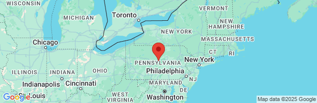 Landkaart Pennsylvania