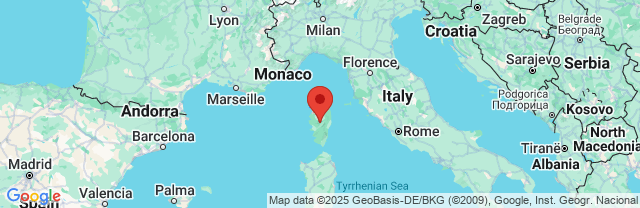 Landkaart Corsica