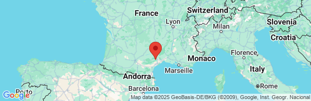 Landkaart Languedoc-Roussillon-Midi-Pyrénées