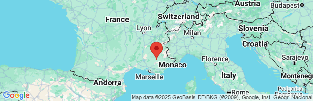 Landkaart Provence-Alpes-Côte d'Azur
