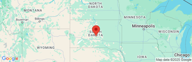 Landkaart South Dakota