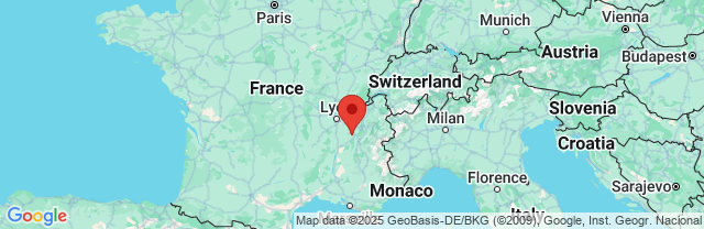 Landkaart Auvergne-Rhône-Alpes