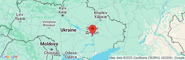 Landkaart Dnjepropetrovsk